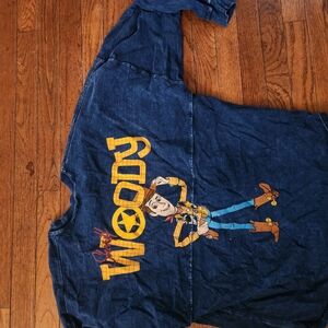 Disney Woody Long Sleeve Tee in Navy Blue with Yellow Graphic